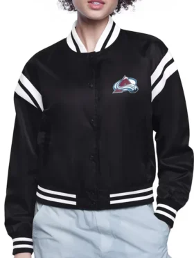 Colorado Avalanche Black Satin Jacket