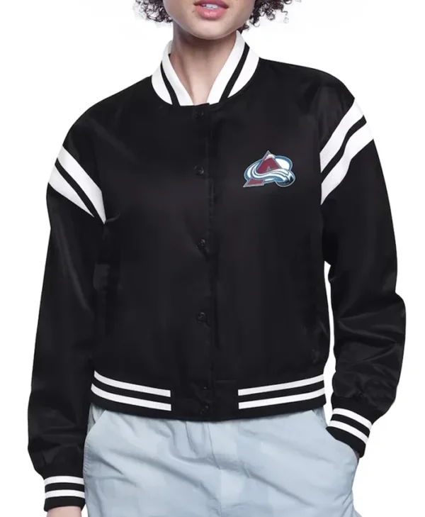 Colorado Avalanche Black Satin Jacket