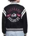 Colorado Avalanche Black Satin Jacket Back