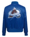 Colorado Avalanche Blue Classic Satin Jacket Back