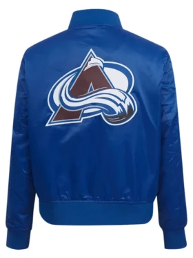 Colorado Avalanche Blue Classic Satin Jacket Back