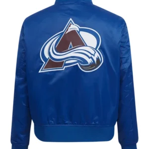 Colorado Avalanche Blue Classic Satin Jacket Back