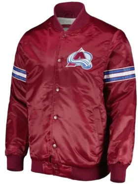 Colorado Avalanche Burgundy Satin Jacket