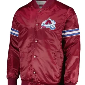 Colorado Avalanche Burgundy Satin Jacket