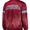 Colorado Avalanche Burgundy Satin Jacket Back
