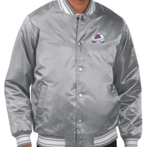 Colorado Avalanche Grey Printed Team Logo Jacket