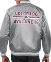 Colorado Avalanche Grey Printed Team Logo Jacket Back