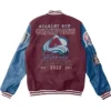 Colorado Avalanche Maroon And Blue Varsity Jacket Back