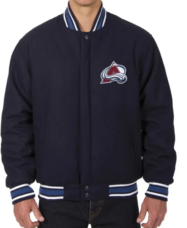 Colorado Avalanche Navy Blue Wool Jacket