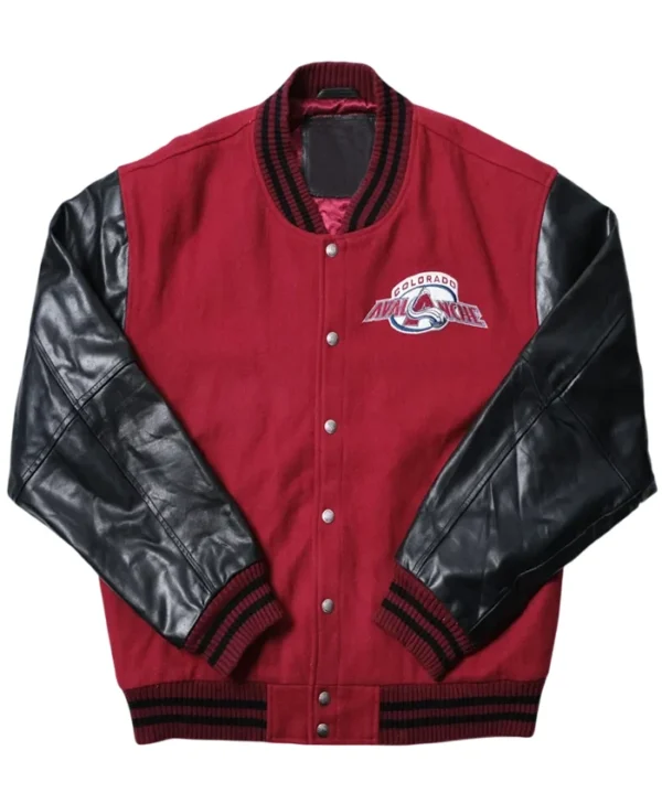 Colorado Avalanche Red And Black Vintage Varsity Jacket