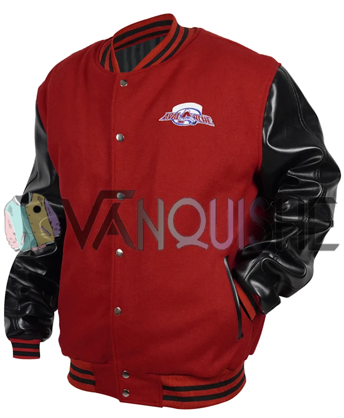 Colorado Avalanche Red And Black Vintage Varsity Jacket left