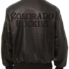 Colorado Rockies Black Bomber Leather Jacket