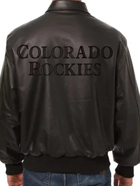 Colorado Rockies Black Bomber Leather Jacket