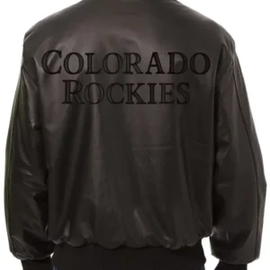 Colorado Rockies Black Bomber Leather Jacket