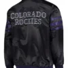 Colorado Rockies Black Bomber Satin Jacket 1