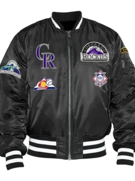 Colorado Rockies Black Ma 1 Bomber Jacket 1