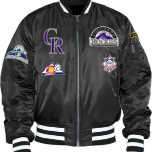 Colorado Rockies Black Ma 1 Bomber Jacket 1