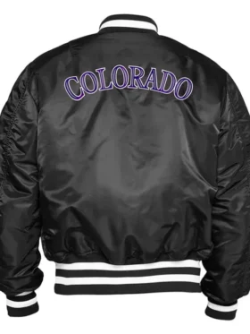 Colorado Rockies Black Ma 1 Bomber Jacket