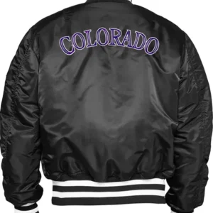 Colorado Rockies Black Ma 1 Bomber Jacket