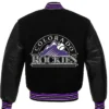 Colorado Rockies Black Purple Varsity Jacket