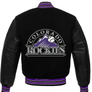 Colorado Rockies Black Purple Varsity Jacket