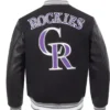 Colorado Rockies Black Wool Varsity Jacket