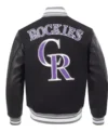 Colorado Rockies Black Wool Varsity Jacket