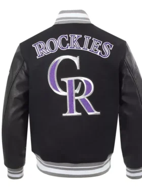 Colorado Rockies Black Wool Varsity Jacket