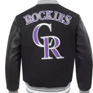 Colorado Rockies Black Wool Varsity Jacket