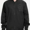 Colorado Rockies Black Zipper Bomber Jacket
