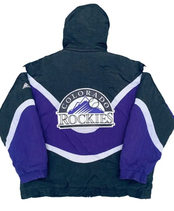 Shop Colorado Rockies Vintage Zipper Starter Jacket - Vanquishe