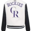 Colorado Rockies White Black Varsity Wool Jacket