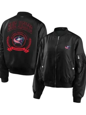 Columbus Blue Jackets Black Ma 1 Bomber Jacket