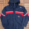 Columbus Blue Jackets Navy Blue Vintage Hooded Jacket