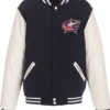 Columbus Blue Jackets Wool Full Snap Varsity Jacket