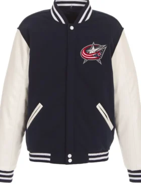 Columbus Blue Jackets Wool Full Snap Varsity Jacket