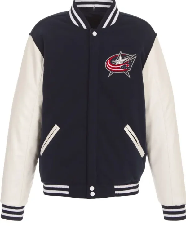 Columbus Blue Jackets Wool Full Snap Varsity Jacket