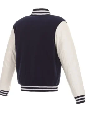 Columbus Blue Jackets Wool Full Snap Varsity Jacket Back