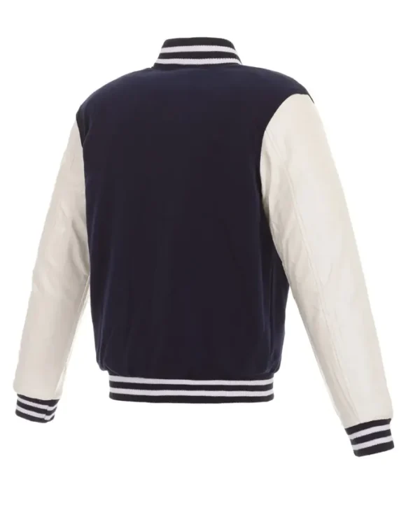 Columbus Blue Jackets Wool Full Snap Varsity Jacket Back
