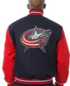 Columbus Blue Jackets Wool Varsity Jacket Back