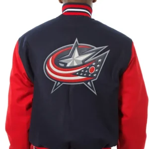 Columbus Blue Jackets Wool Varsity Jacket Back