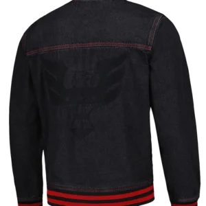 D.C United Jean Bomber Jacket Back