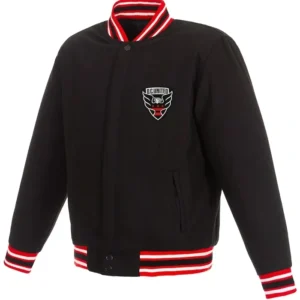 D.C. United Black Varsity Full Snap Jacket