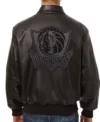 Dallas Maverick Black Leather Bomber Jacket