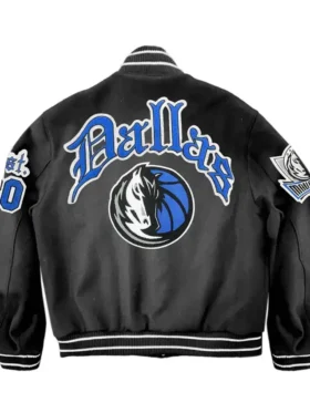 Dallas Maverick Black Letterman Wool Varsity Jacket