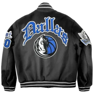 Dallas Maverick Black Letterman Wool Varsity Jacket