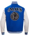 Dallas Maverick Royal And White Wool Varsity Jacket