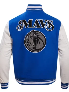 Dallas Maverick Royal And White Wool Varsity Jacket