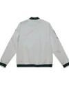 Dallas Maverick White Satin Bomber Jacket