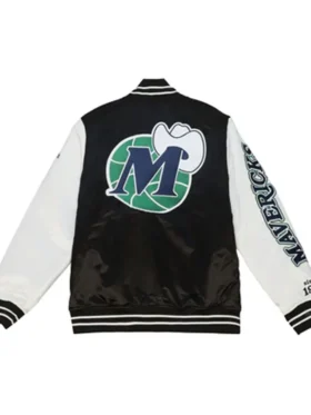 Dallas Mavericks Black And White Bomber Jacket